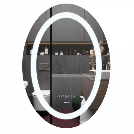 Дзеркало PLAIN MV02-600x800 з Led Touch, Anti-fog, димером, регулятором яскравості, годинником (MI6933)